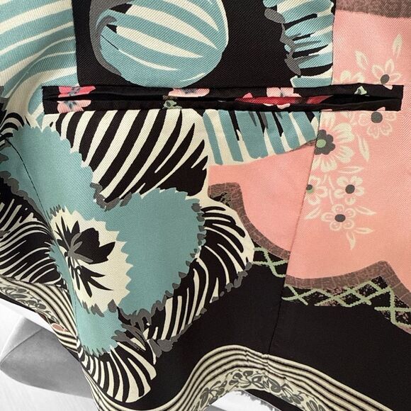 Etro silk detailed Floral pastel Multicolor Women's spring jacket blazer 46 - Picture 5 of 8